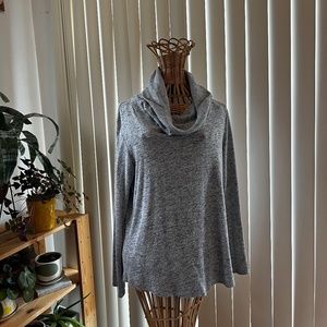 Soft Grey lightweight Cowl Sweater